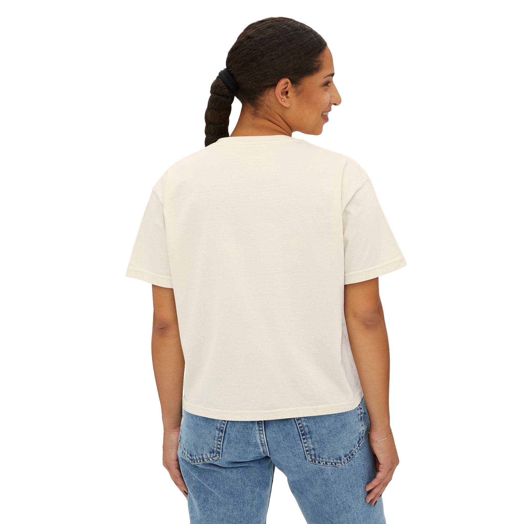 Women's Boxy Tee — Minimal NFL Logo Cropped T-Shirt - Etna Gift