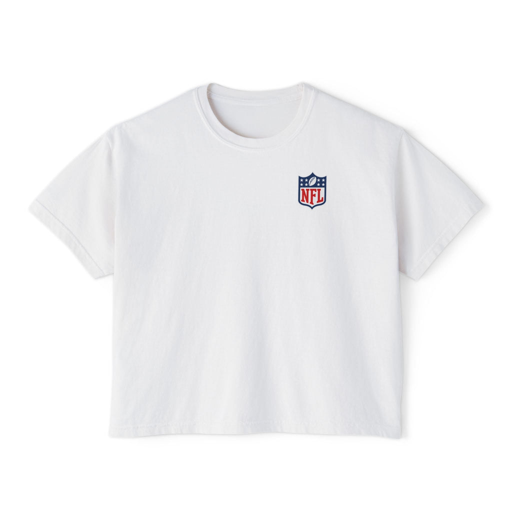 Women's Boxy Tee — Minimal NFL Logo Cropped T-Shirt - Etna Gift