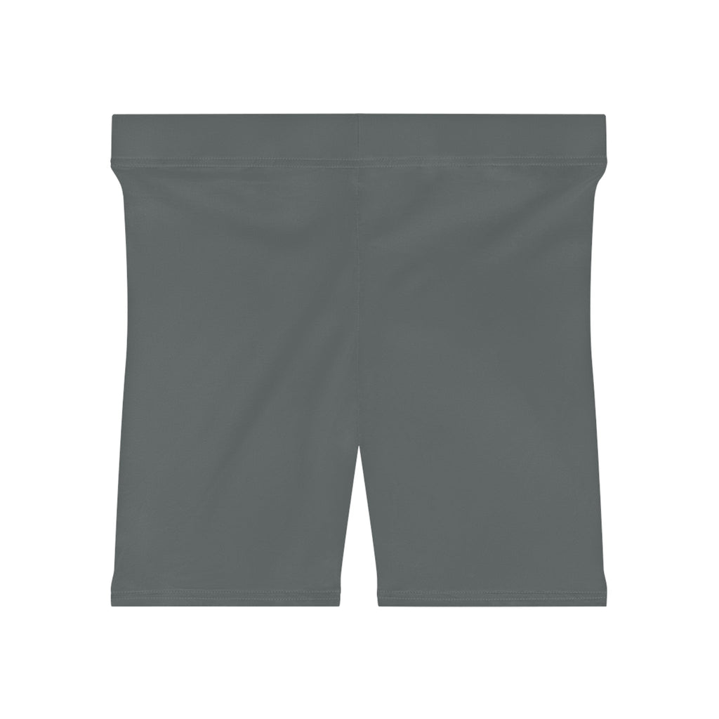 Women's Grey Biker Shorts with Pink Logo Athletic Cycling & Workout Shorts - Etna Gift