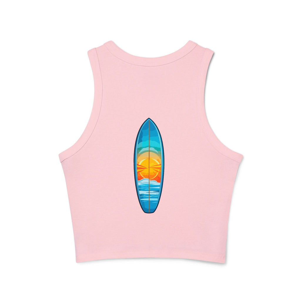 Women's Micro Rib Racer Tank Top - Etna Gift