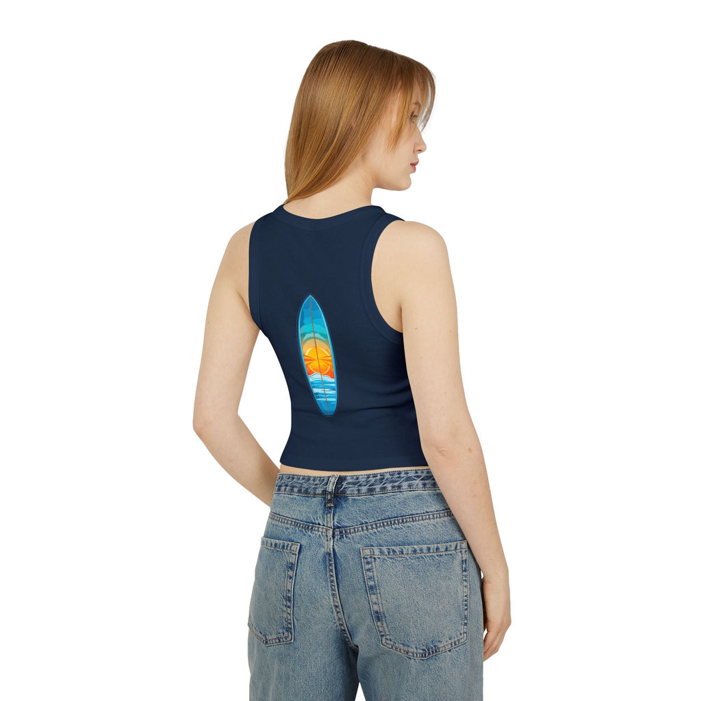 Women's Micro Rib Racer Tank Top - Etna Gift