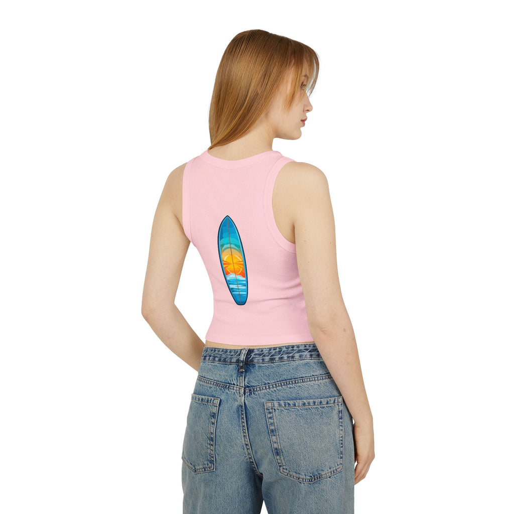 Women's Micro Rib Racer Tank Top - Etna Gift