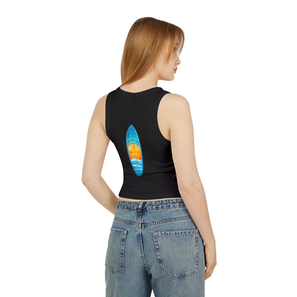Women's Micro Rib Racer Tank Top - Etna Gift