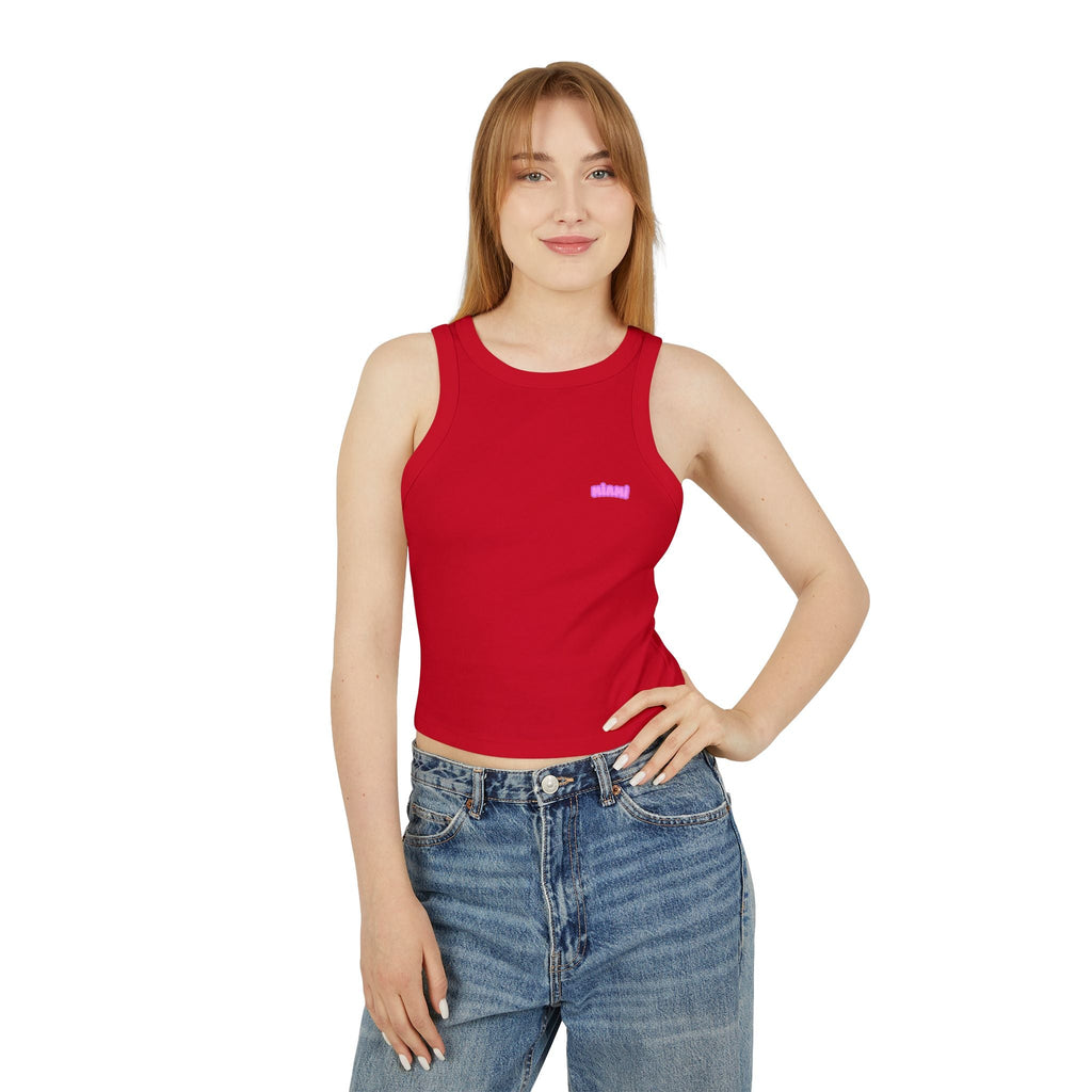 Women's Micro Rib Racer Tank Top - Etna Gift