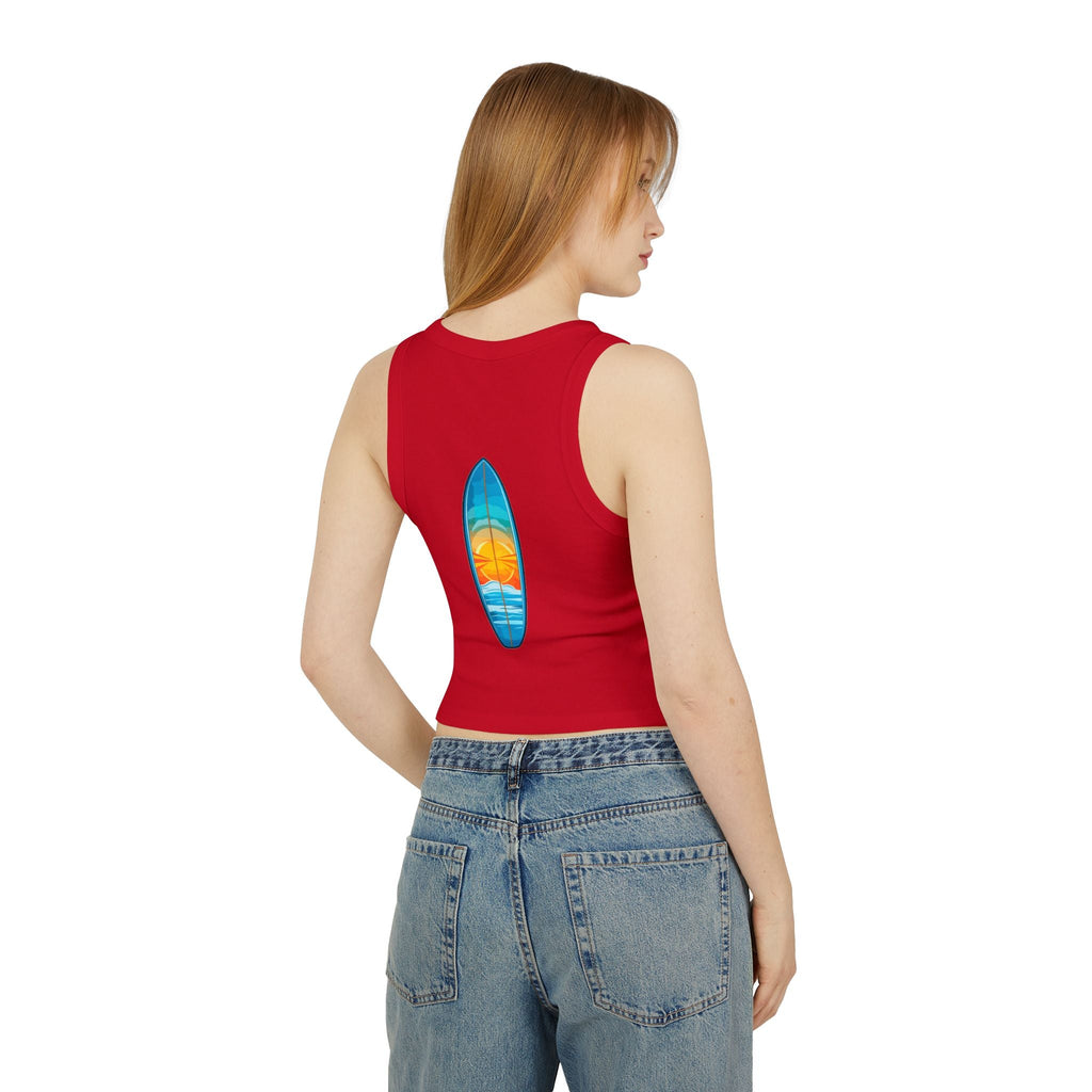 Women's Micro Rib Racer Tank Top - Etna Gift