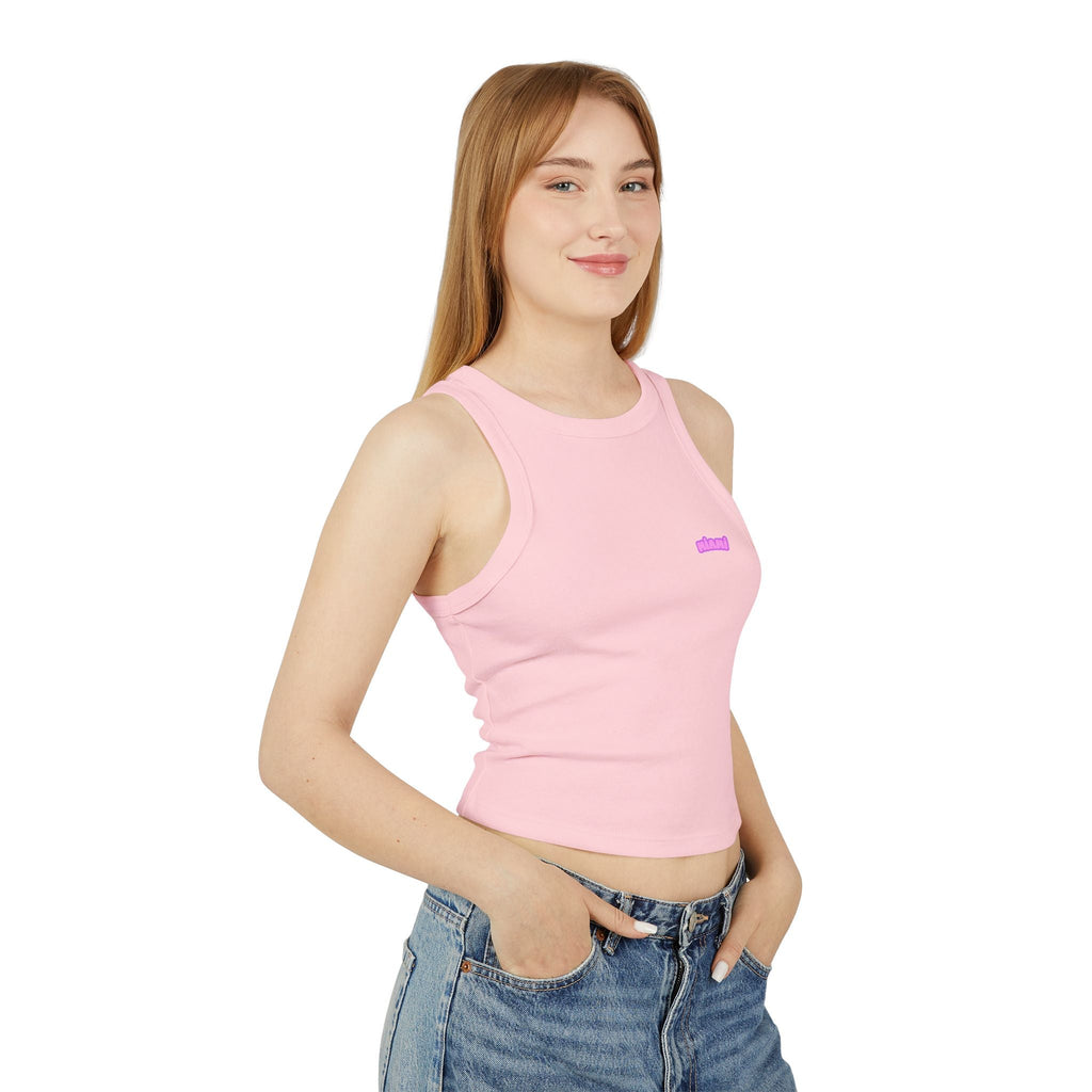 Women's Micro Rib Racer Tank Top - Etna Gift