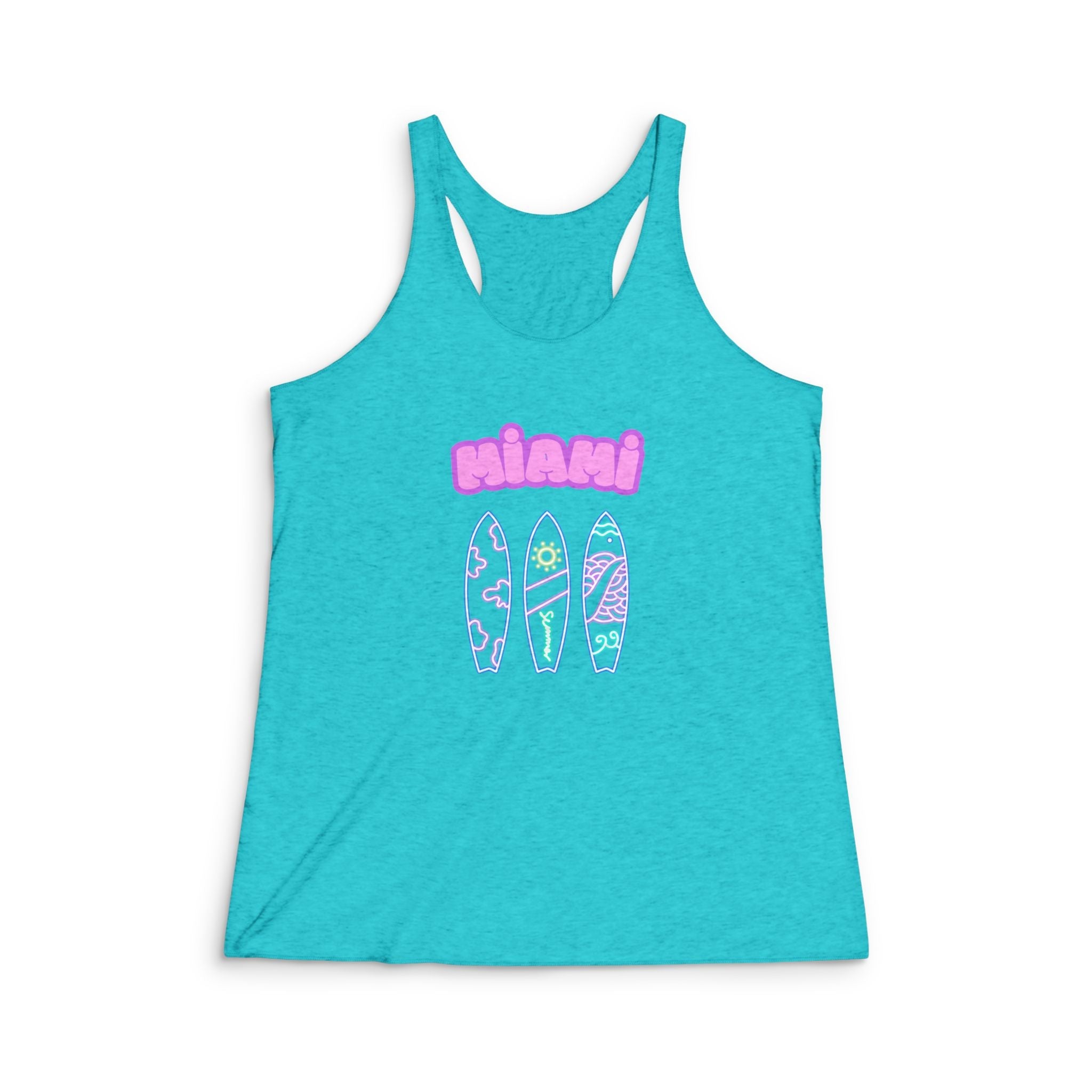 Women's Surfing Athlete Racerback Tank Female Surfer Graphic Tank Top - Etna Gift