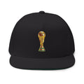 World Cup Trophy Embroidered Flat Bill Cap - Etna Gift