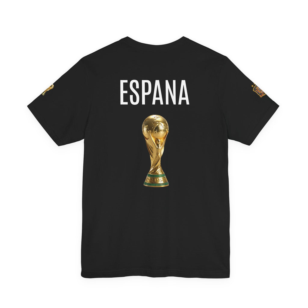 World Cup Trophy Soccer Tee Spain Crest Short Sleeve - Etna Gift