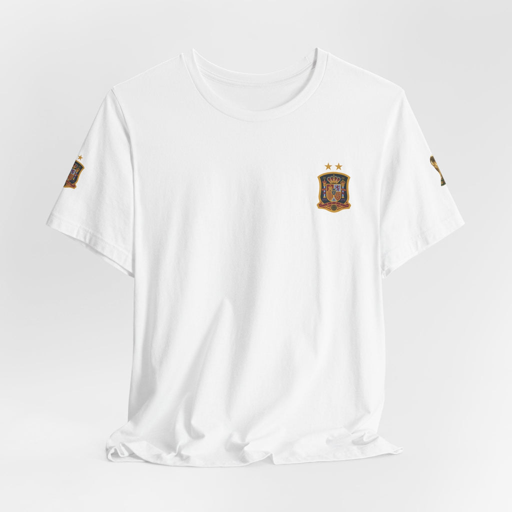World Cup Trophy Soccer Tee Spain Crest Short Sleeve - Etna Gift