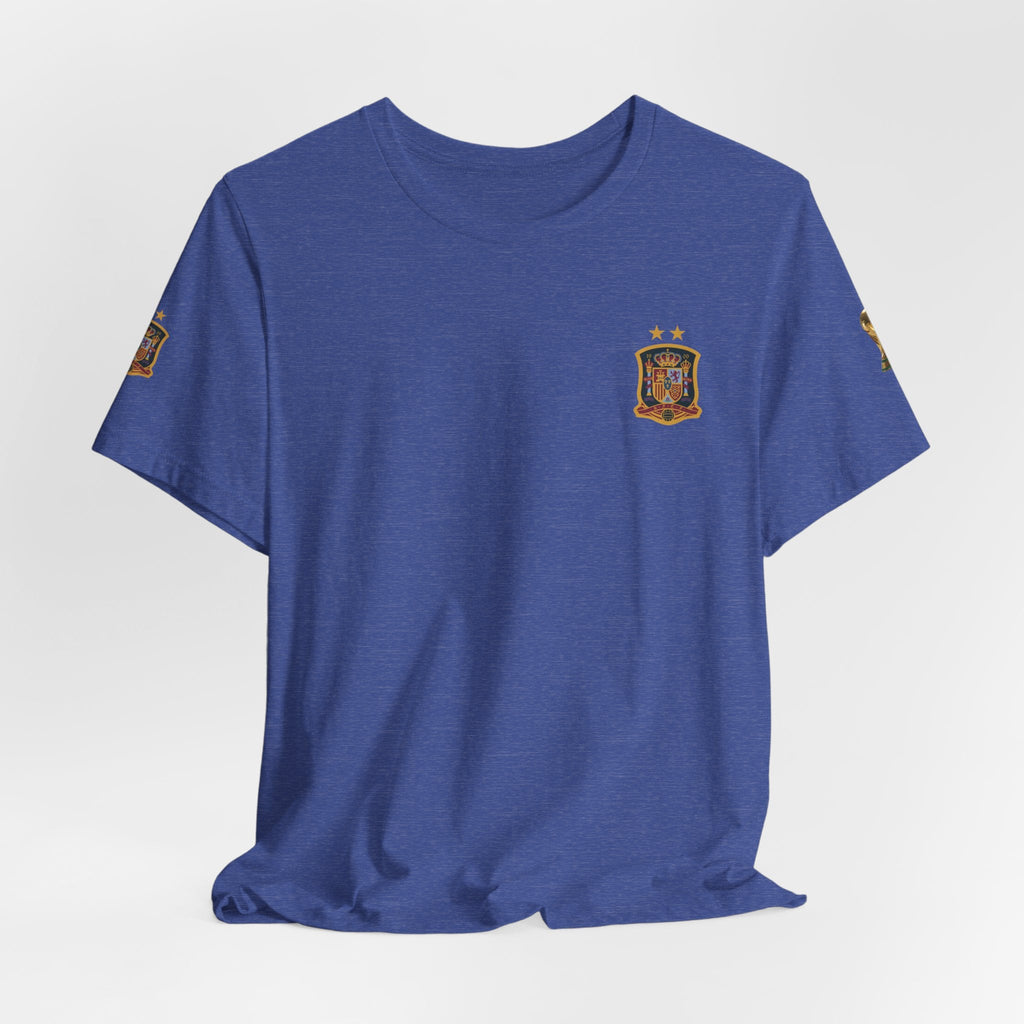 World Cup Trophy Soccer Tee Spain Crest Short Sleeve - Etna Gift