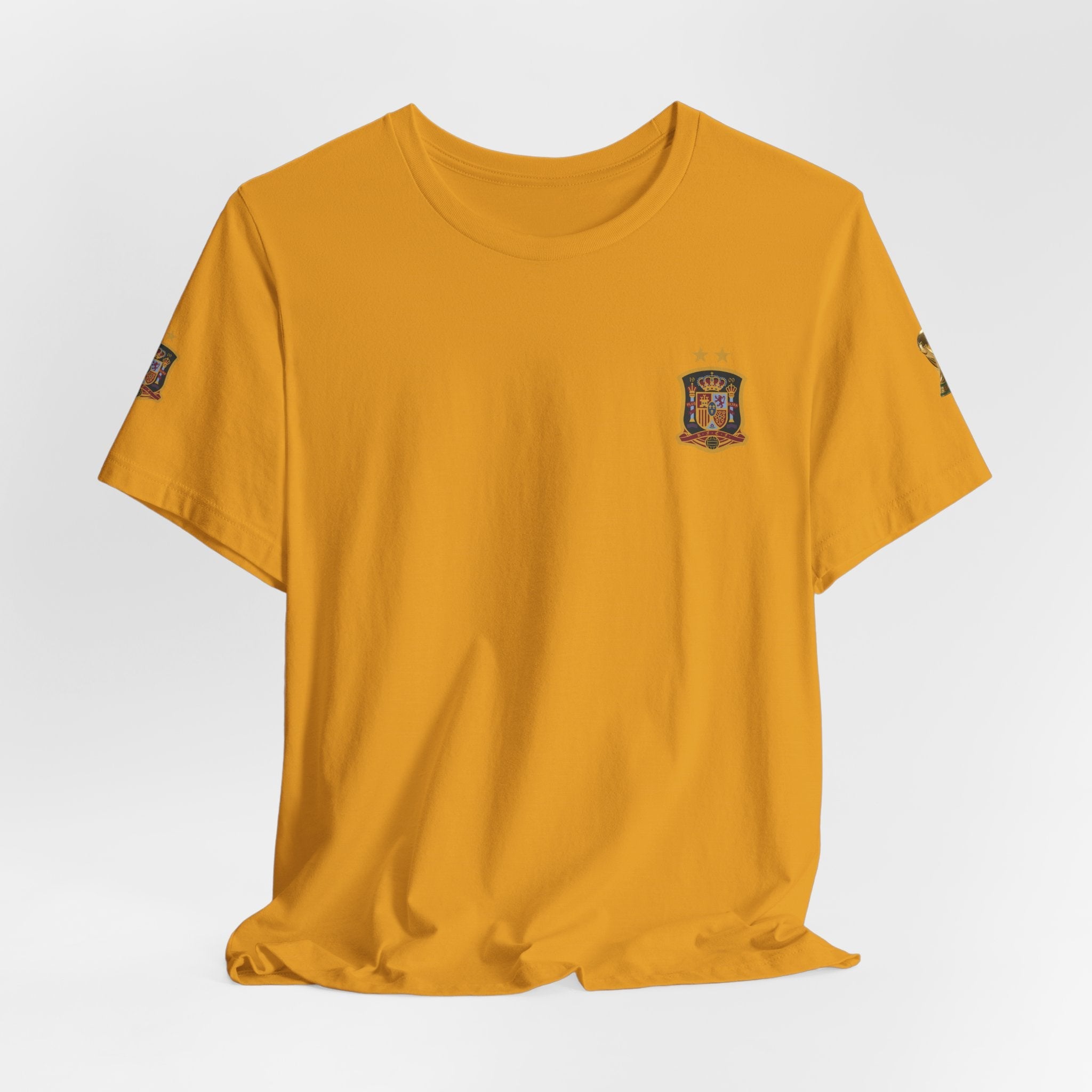 World Cup Trophy Soccer Tee Spain Crest Short Sleeve - Etna Gift