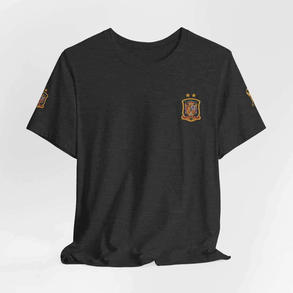 World Cup Trophy Soccer Tee Spain Crest Short Sleeve - Etna Gift