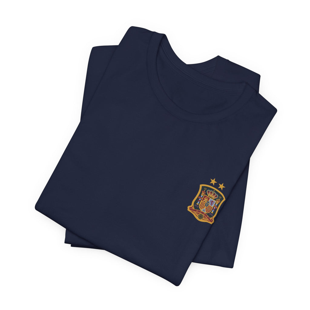 World Cup Trophy Soccer Tee Spain Crest Short Sleeve - Etna Gift