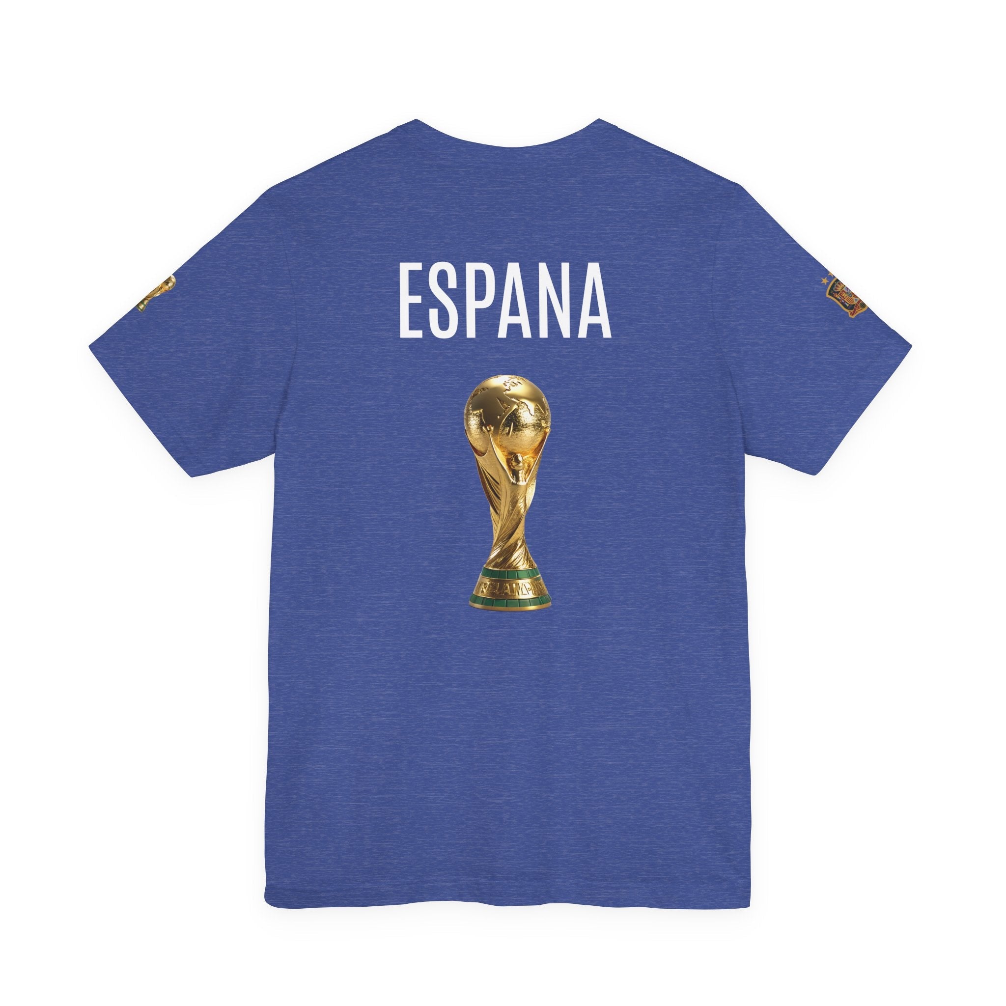 World Cup Trophy Soccer Tee Spain Crest Short Sleeve - Etna Gift