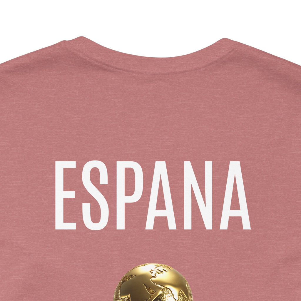 World Cup Trophy Soccer Tee Spain Crest Short Sleeve - Etna Gift