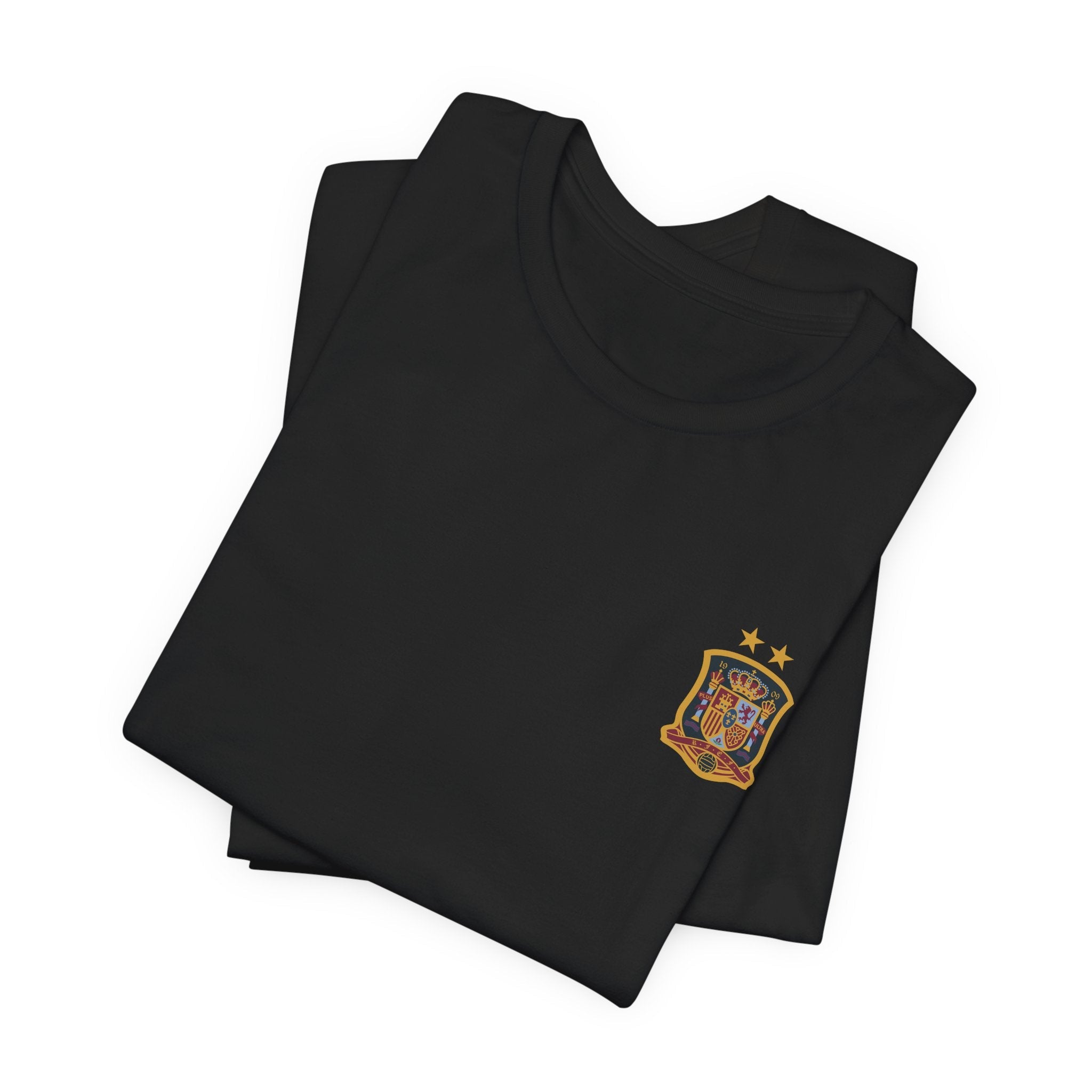World Cup Trophy Soccer Tee Spain Crest Short Sleeve - Etna Gift