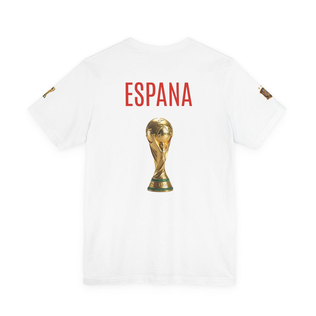 World Cup Trophy Soccer Tee Spain Crest Short Sleeve - Etna Gift