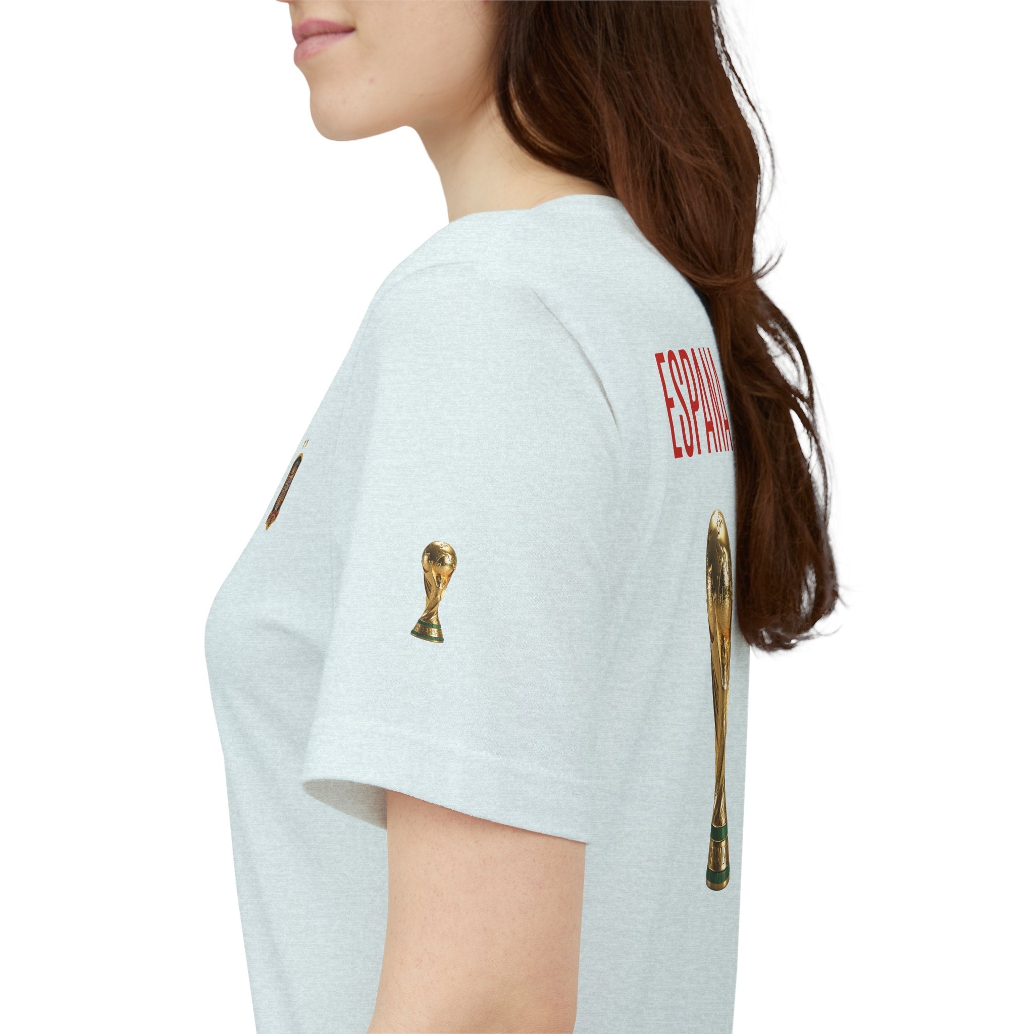 World Cup Trophy Soccer Tee Spain Crest Short Sleeve - Etna Gift