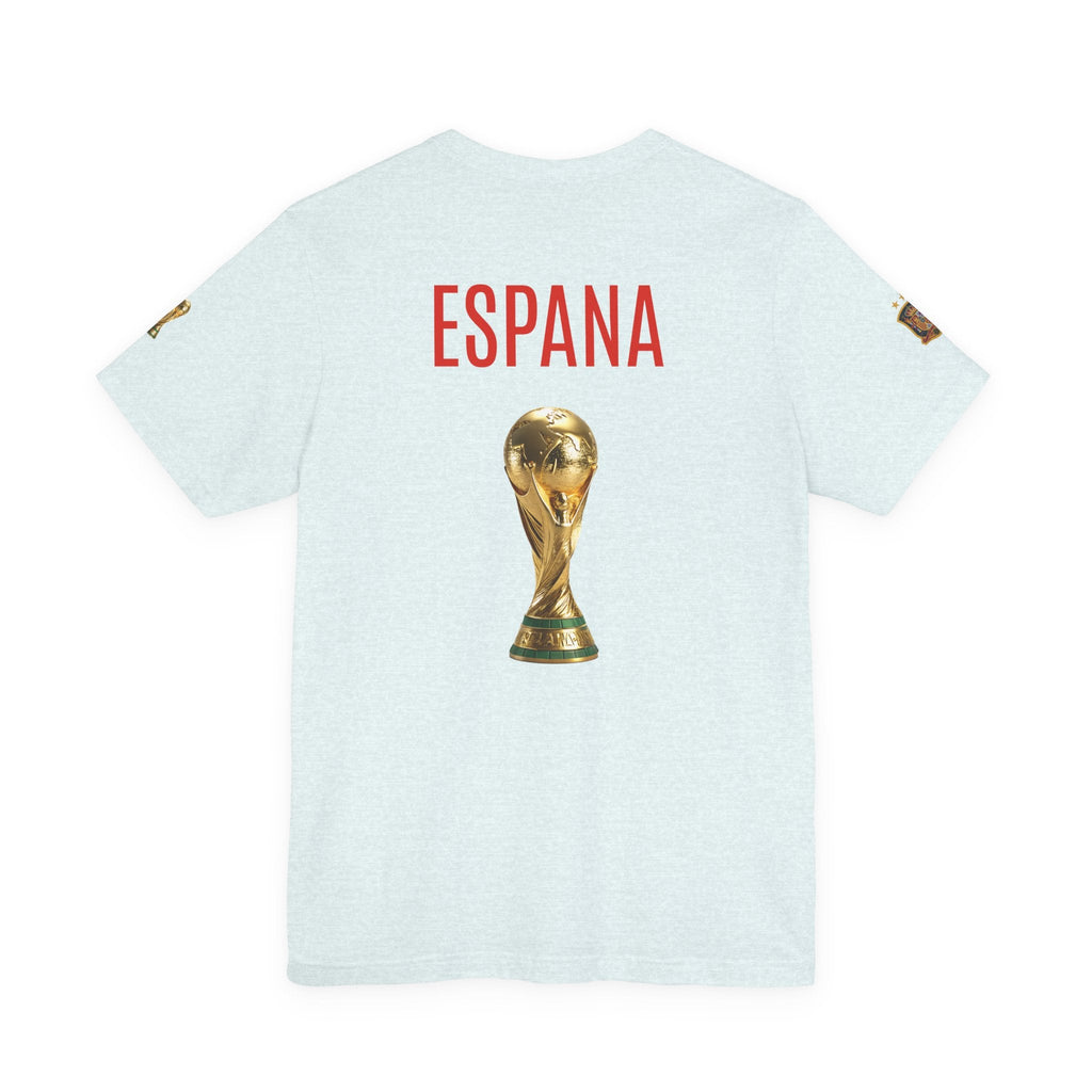 World Cup Trophy Soccer Tee Spain Crest Short Sleeve - Etna Gift