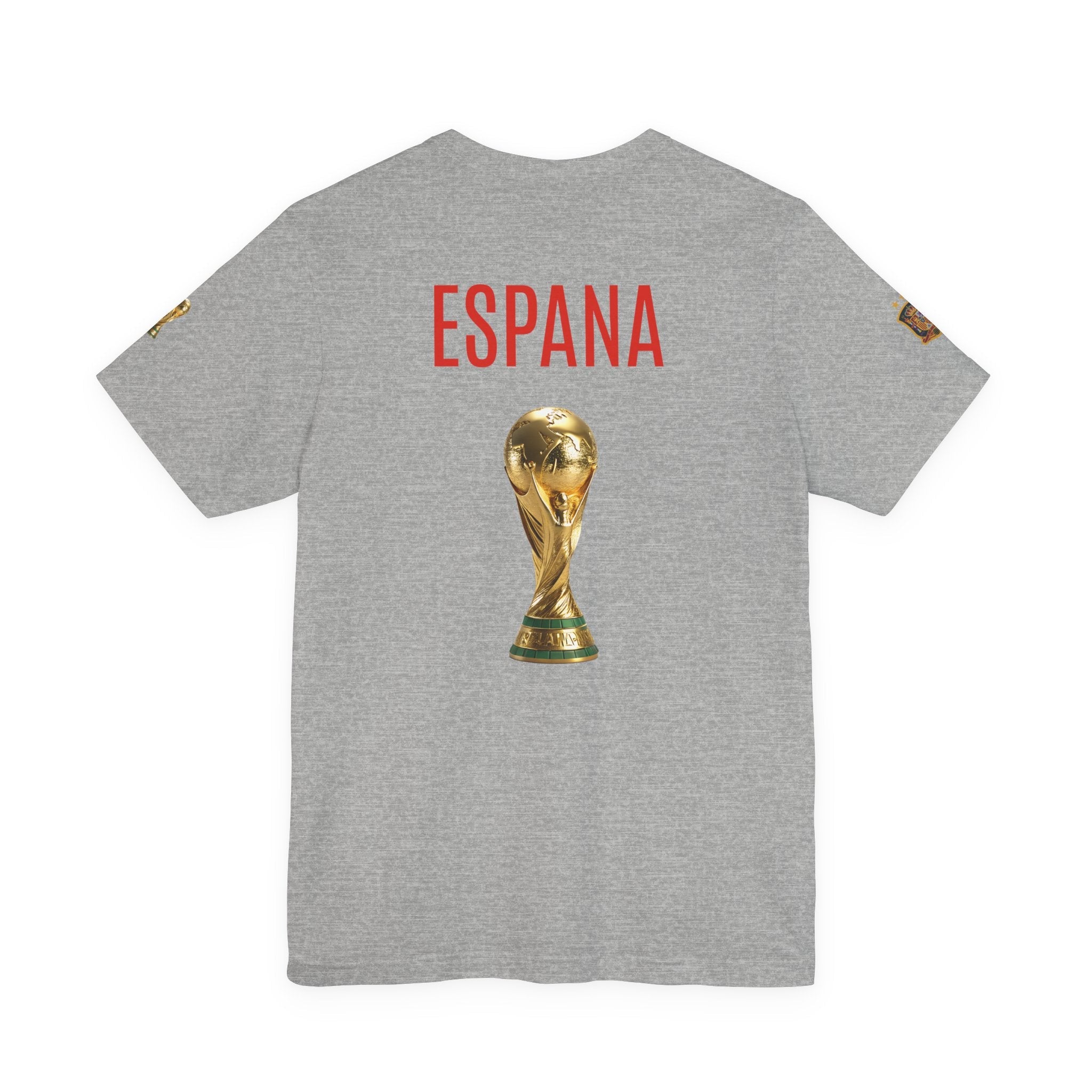 World Cup Trophy Soccer Tee Spain Crest Short Sleeve - Etna Gift