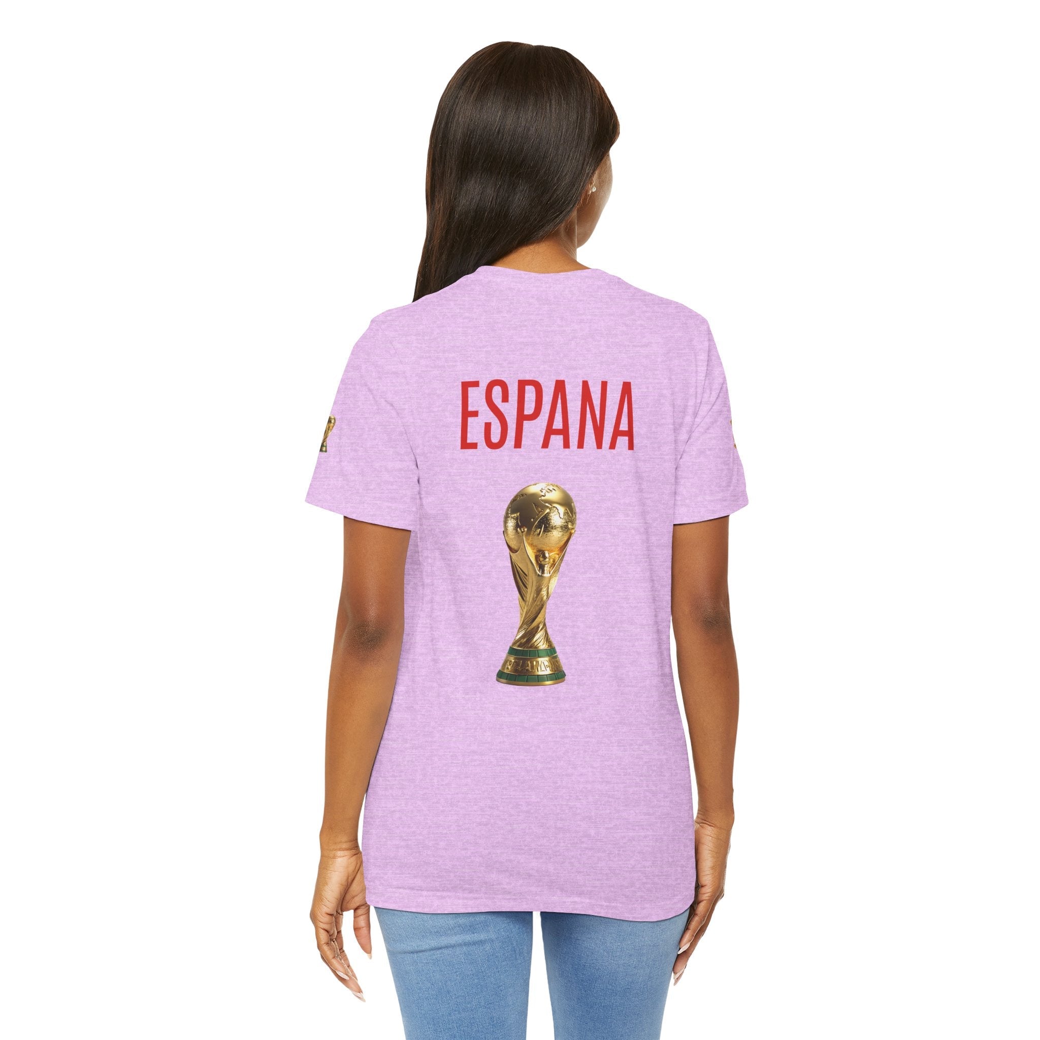 World Cup Trophy Soccer Tee Spain Crest Short Sleeve - Etna Gift