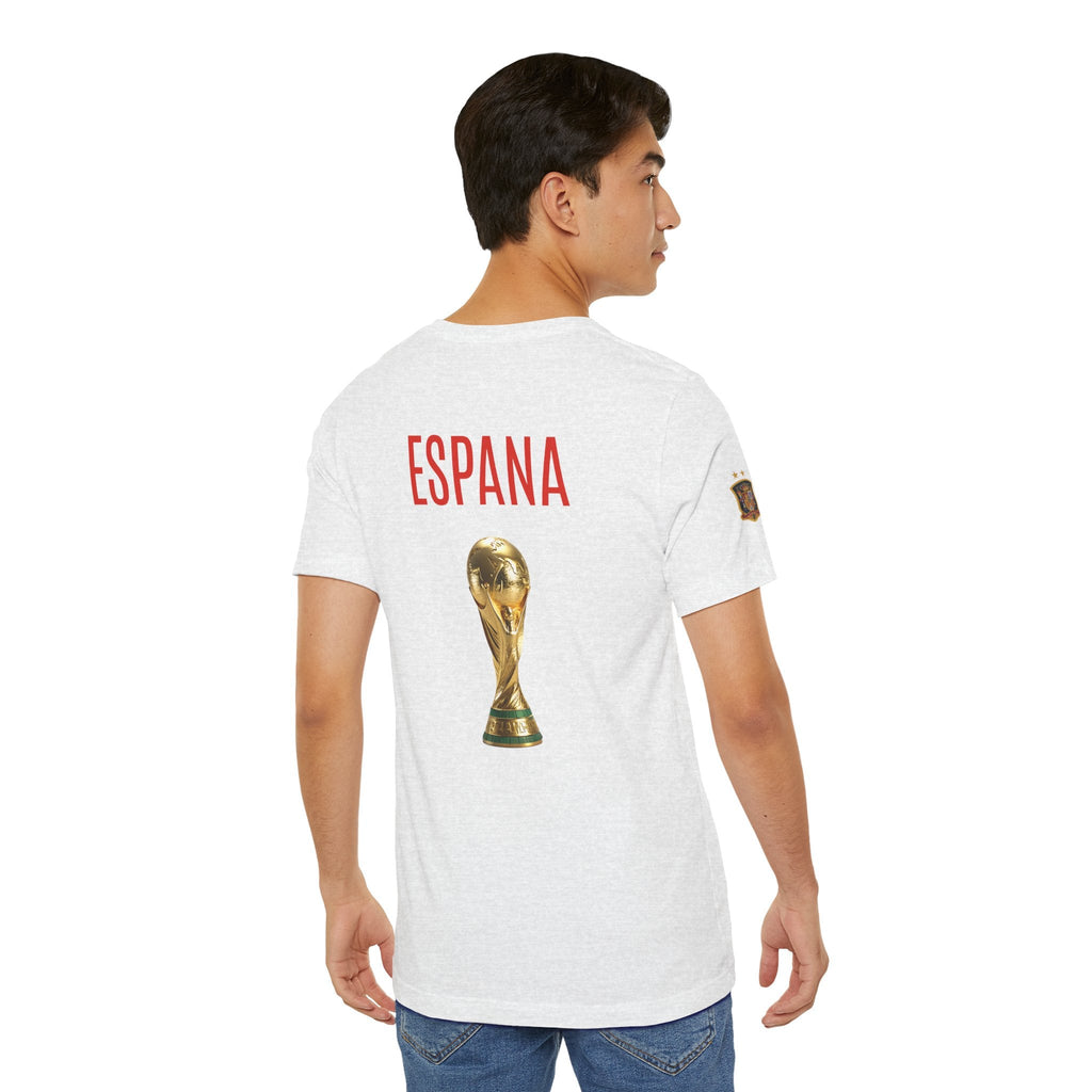 World Cup Trophy Soccer Tee Spain Crest Short Sleeve - Etna Gift