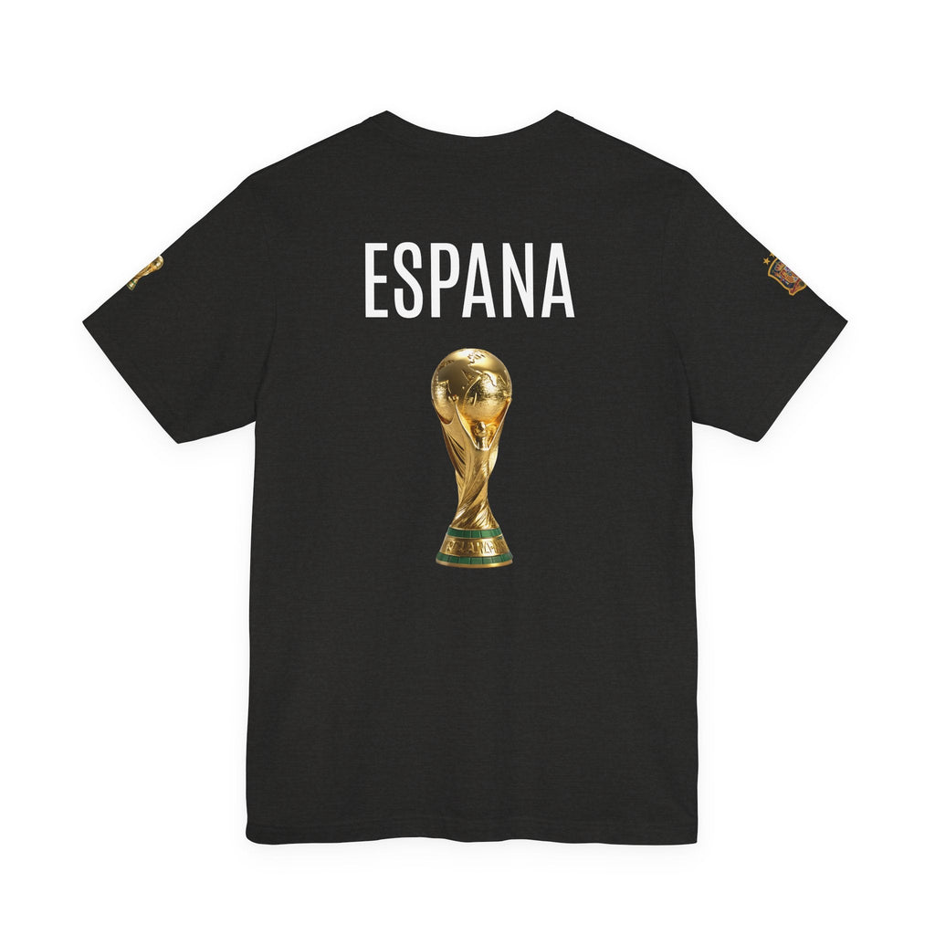 World Cup Trophy Soccer Tee Spain Crest Short Sleeve - Etna Gift