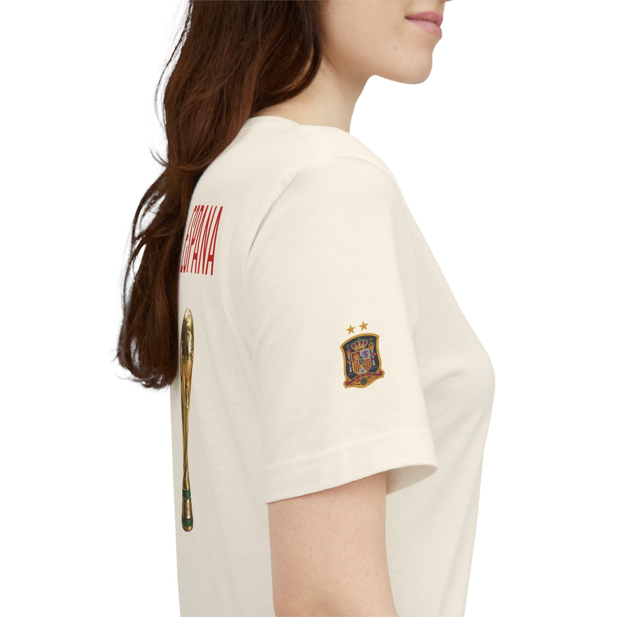 World Cup Trophy Soccer Tee Spain Crest Short Sleeve - Etna Gift