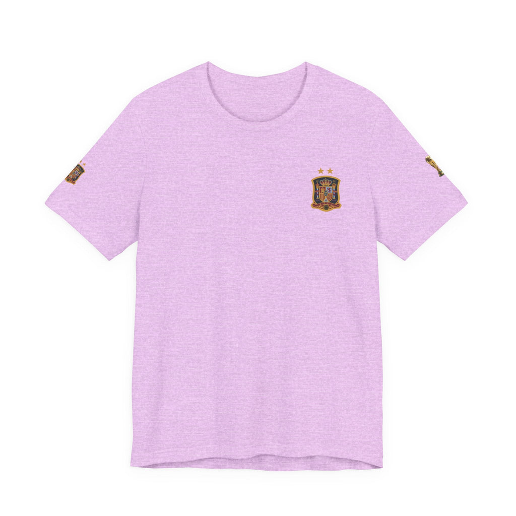 World Cup Trophy Soccer Tee Spain Crest Short Sleeve - Etna Gift