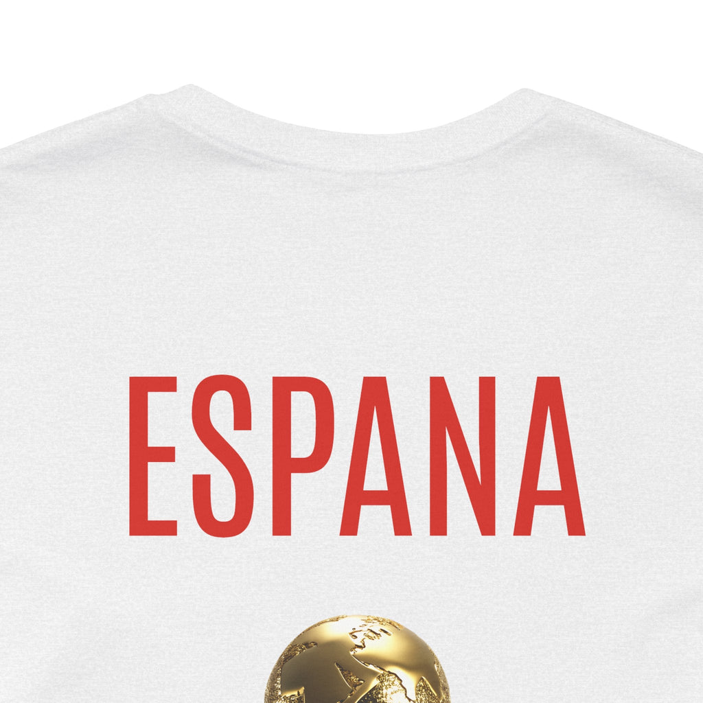 World Cup Trophy Soccer Tee Spain Crest Short Sleeve - Etna Gift