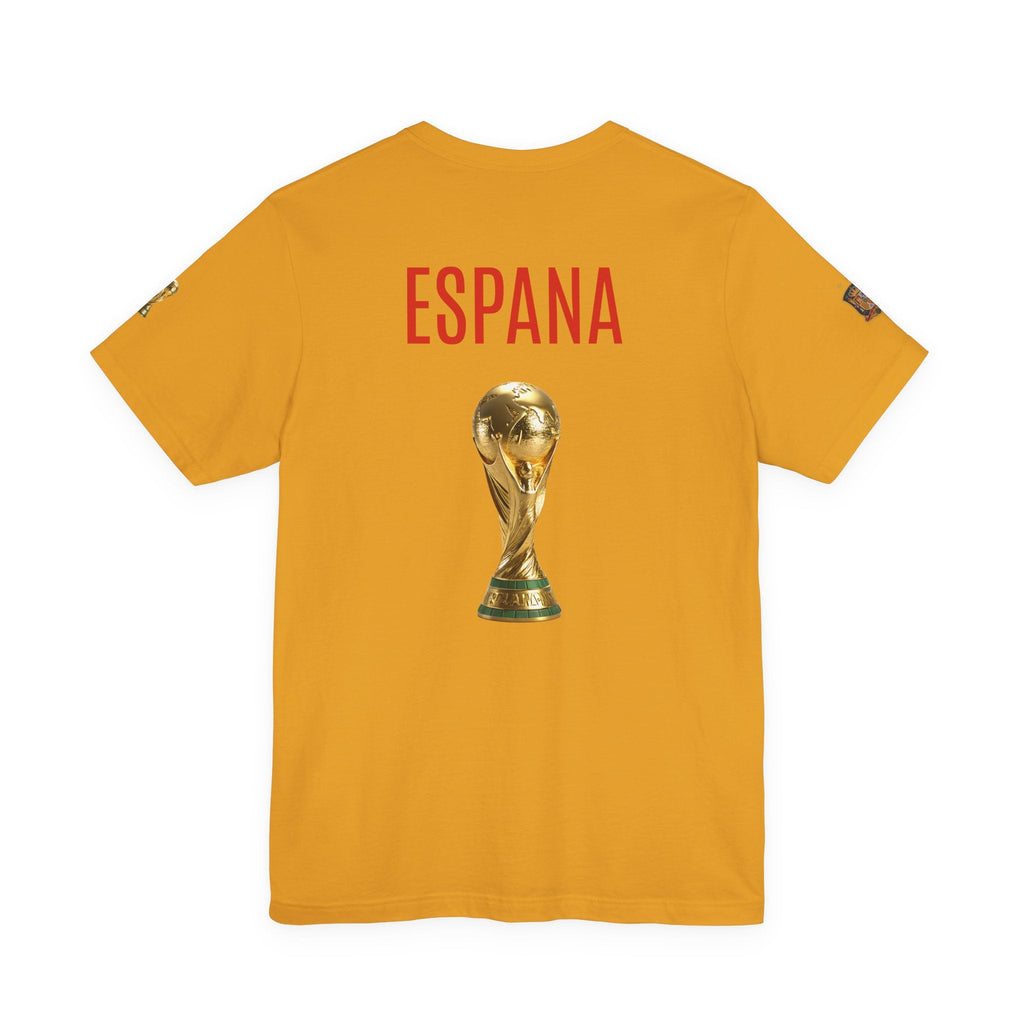 World Cup Trophy Soccer Tee Spain Crest Short Sleeve - Etna Gift