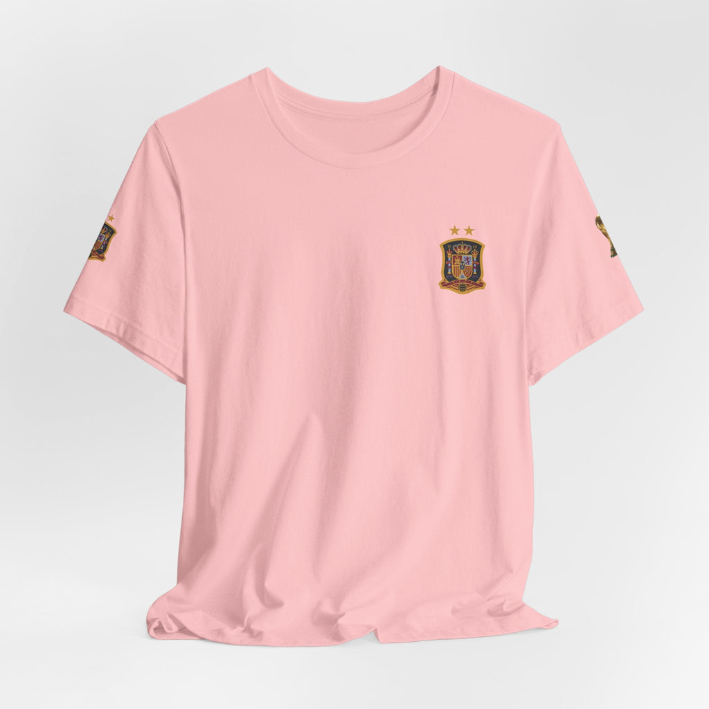 World Cup Trophy Soccer Tee Spain Crest Short Sleeve - Etna Gift