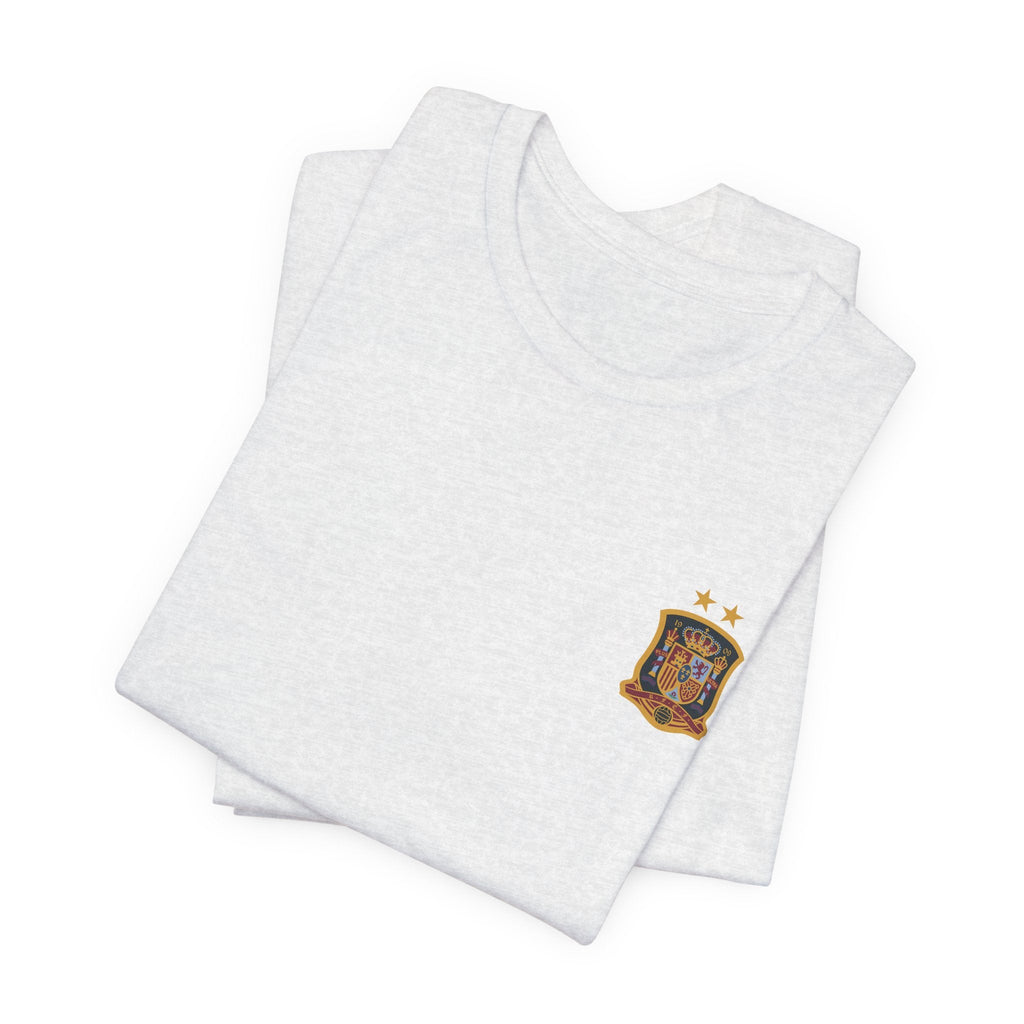 World Cup Trophy Soccer Tee Spain Crest Short Sleeve - Etna Gift