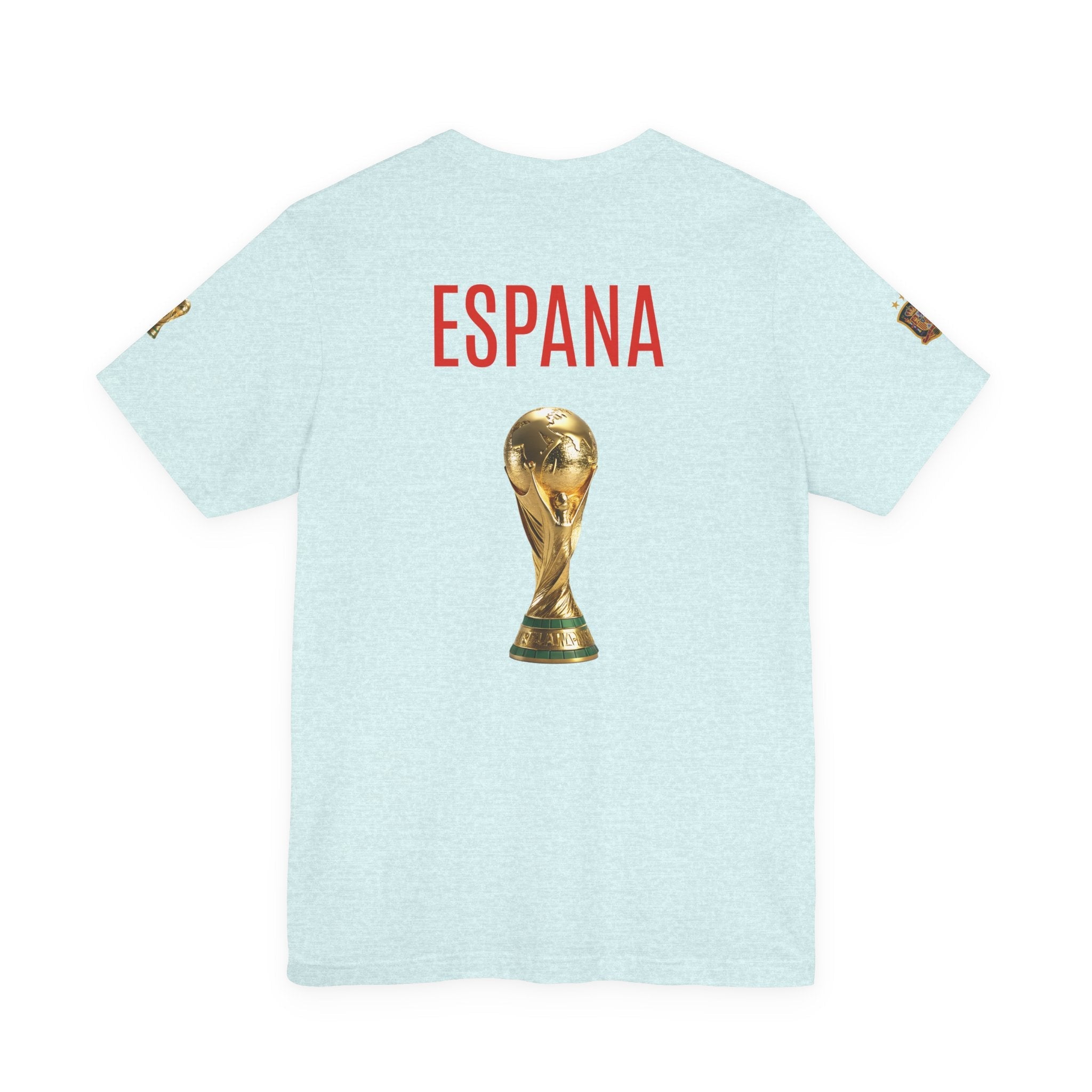 World Cup Trophy Soccer Tee Spain Crest Short Sleeve - Etna Gift
