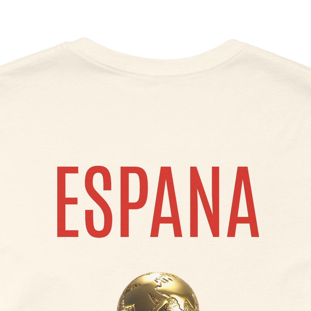 World Cup Trophy Soccer Tee Spain Crest Short Sleeve - Etna Gift