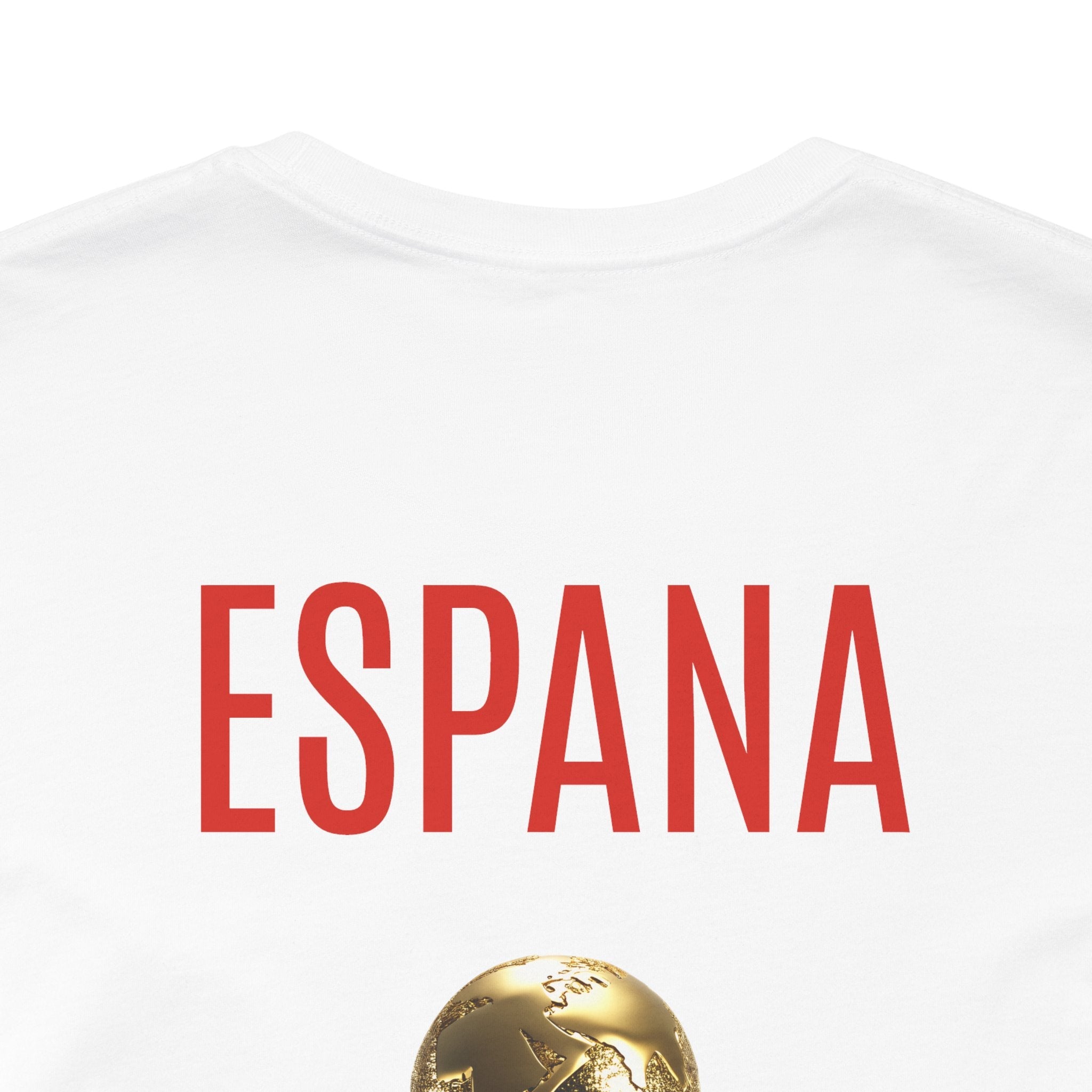 World Cup Trophy Soccer Tee Spain Crest Short Sleeve - Etna Gift