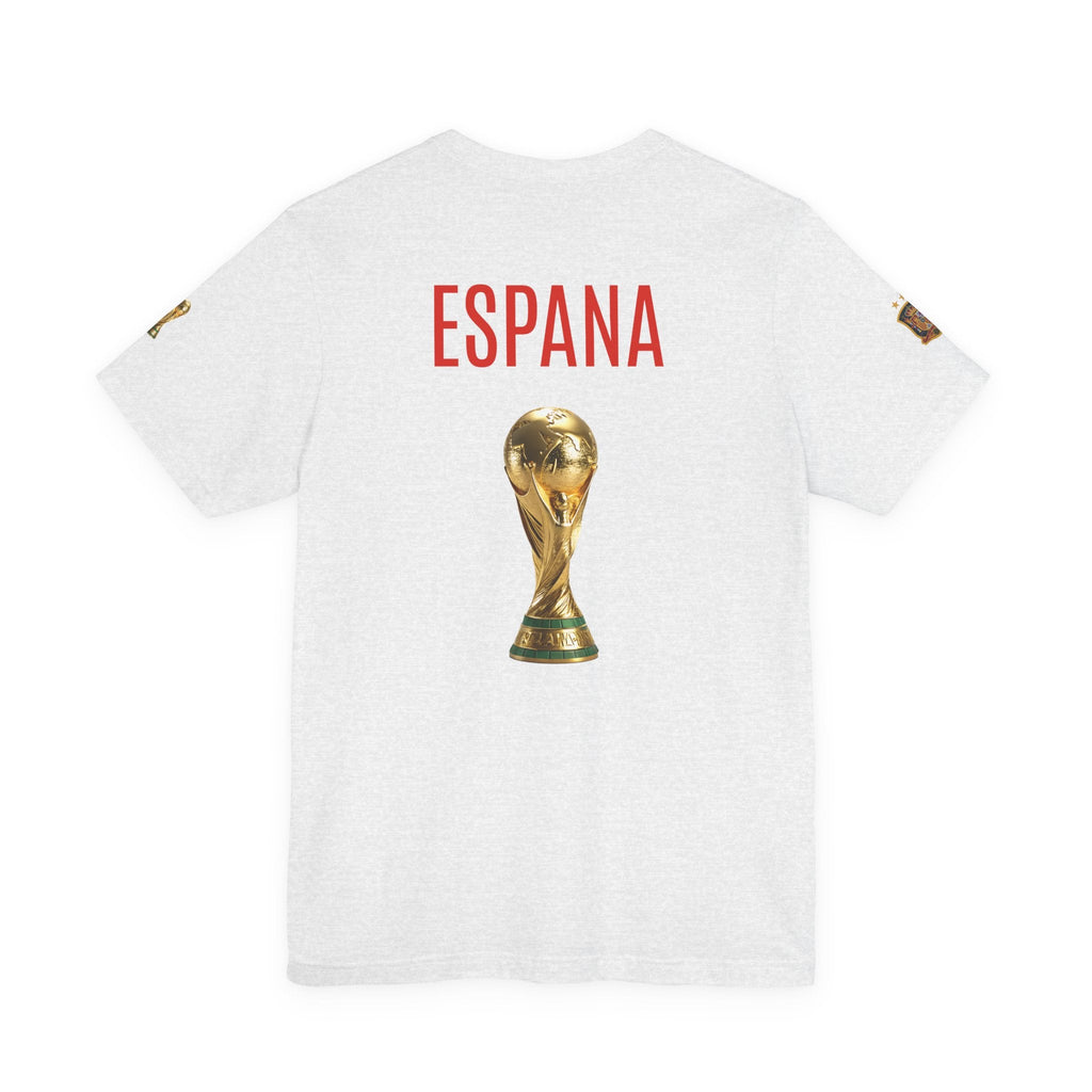 World Cup Trophy Soccer Tee Spain Crest Short Sleeve - Etna Gift