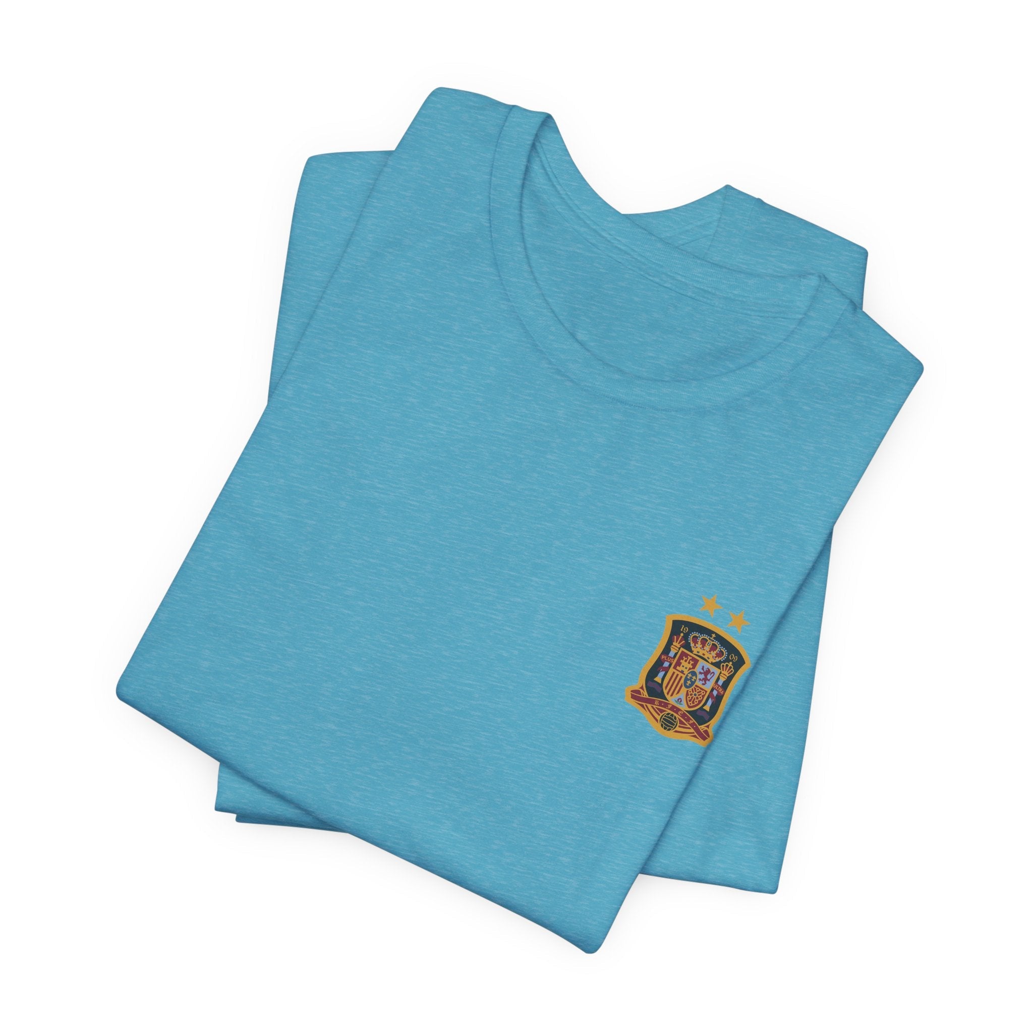 World Cup Trophy Soccer Tee Spain Crest Short Sleeve - Etna Gift