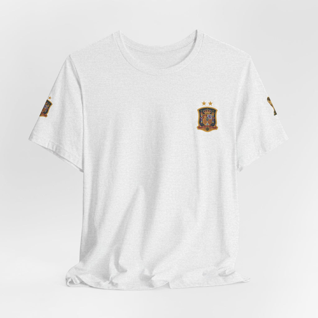 World Cup Trophy Soccer Tee Spain Crest Short Sleeve - Etna Gift