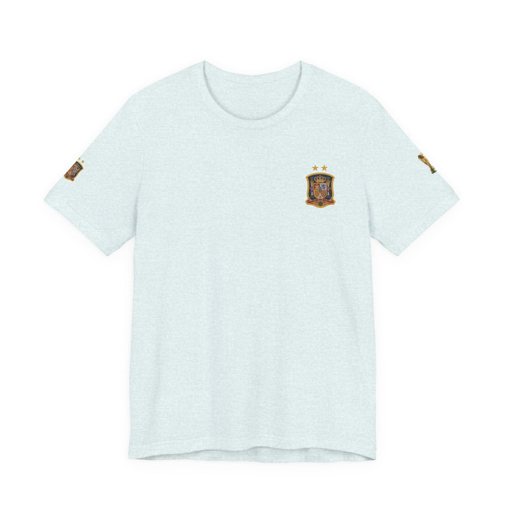 World Cup Trophy Soccer Tee Spain Crest Short Sleeve - Etna Gift