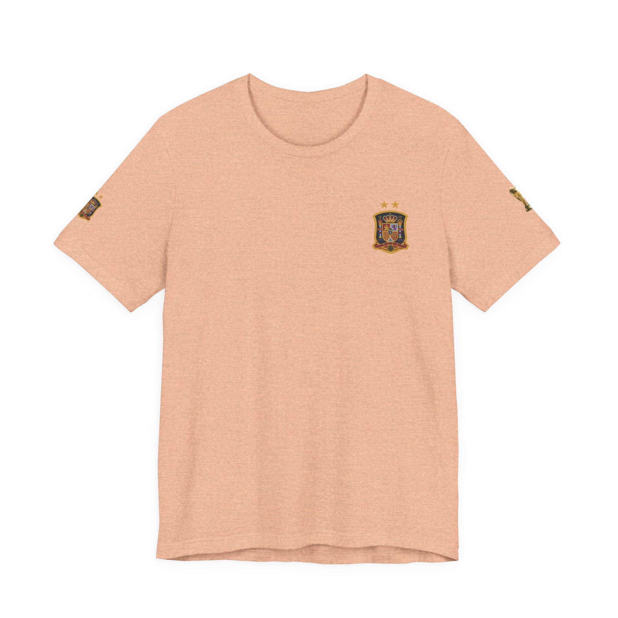World Cup Trophy Soccer Tee Spain Crest Short Sleeve - Etna Gift