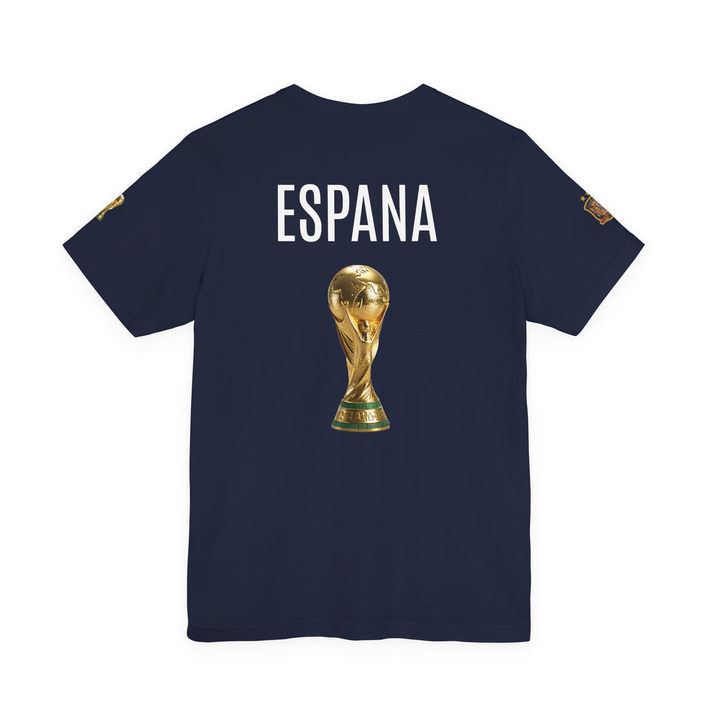 World Cup Trophy Soccer Tee Spain Crest Short Sleeve - Etna Gift