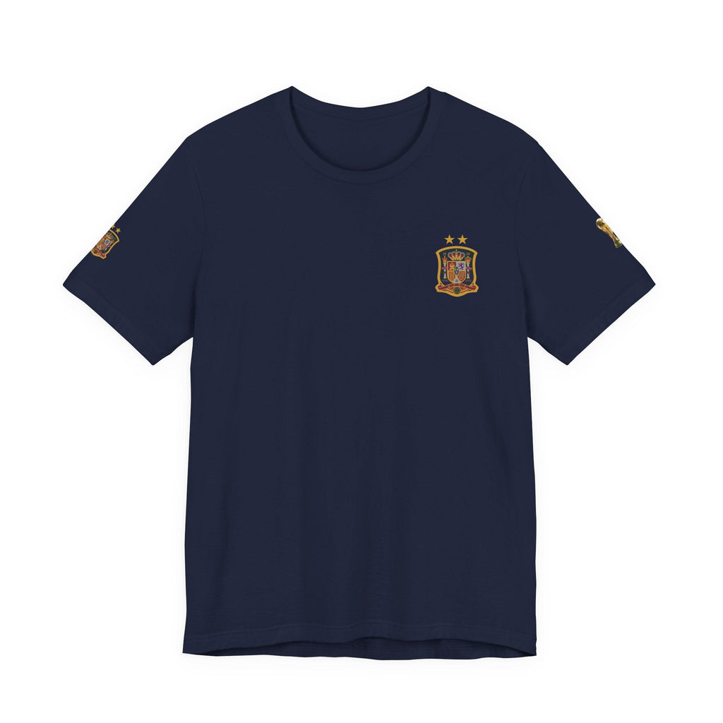 World Cup Trophy Soccer Tee Spain Crest Short Sleeve - Etna Gift