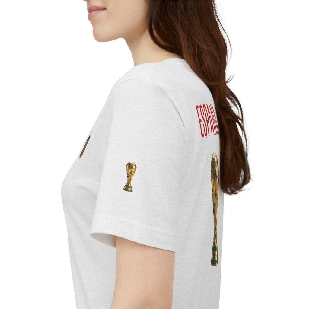 World Cup Trophy Soccer Tee Spain Crest Short Sleeve - Etna Gift