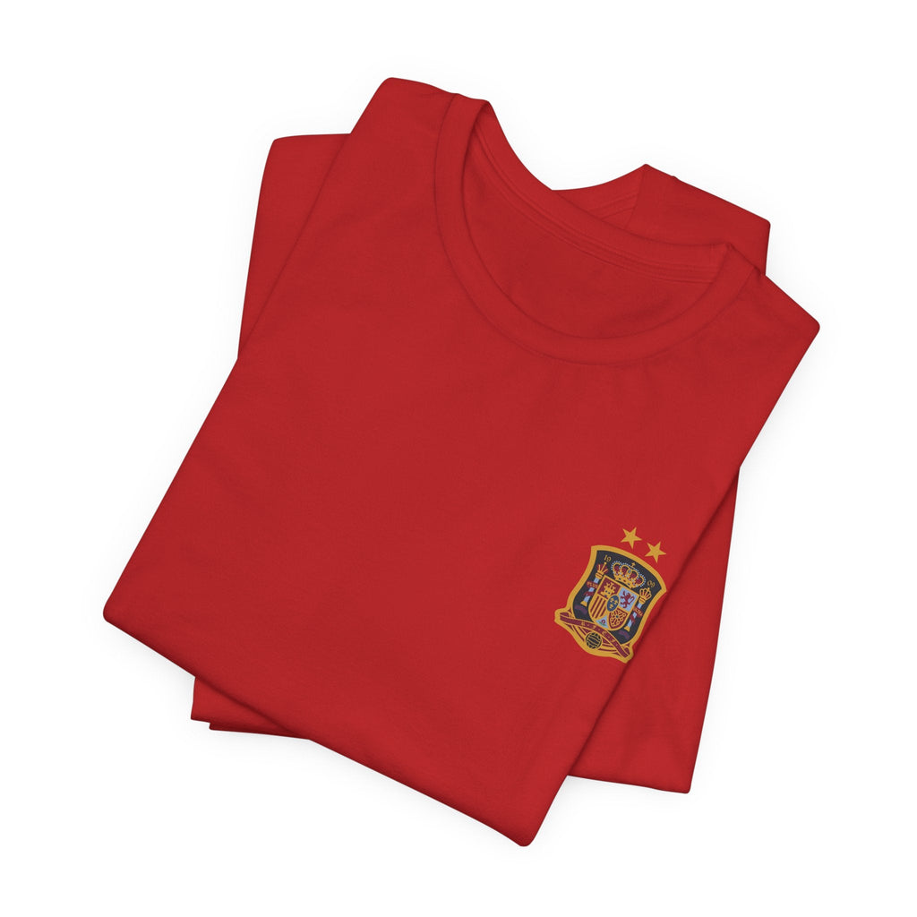 World Cup Trophy Soccer Tee Spain Crest Short Sleeve - Etna Gift