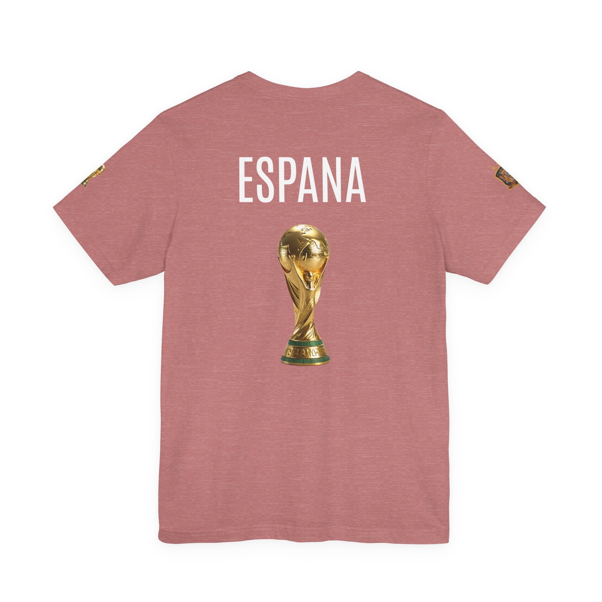 World Cup Trophy Soccer Tee Spain Crest Short Sleeve - Etna Gift