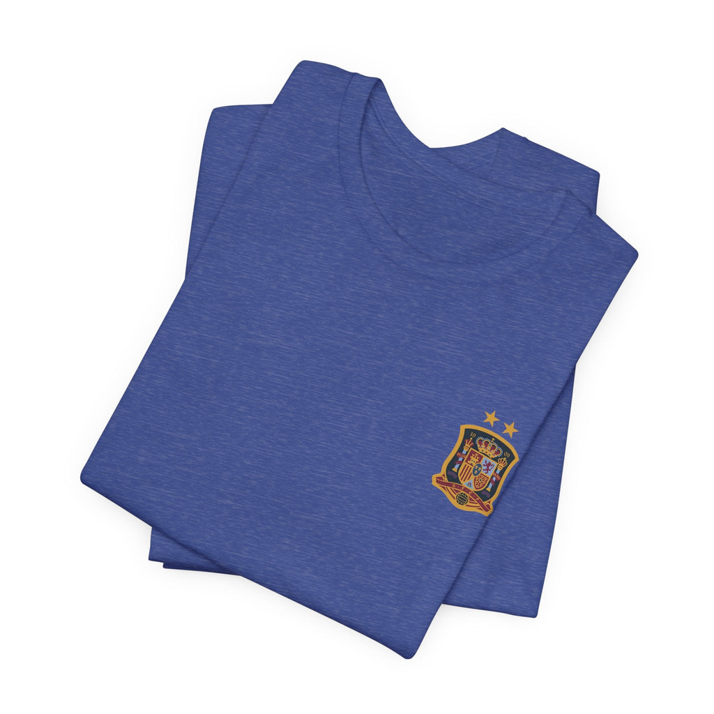 World Cup Trophy Soccer Tee Spain Crest Short Sleeve - Etna Gift