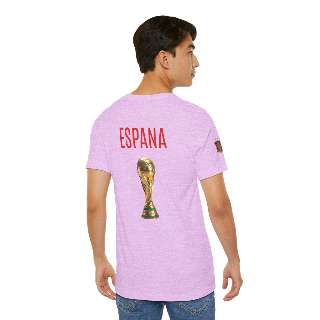 World Cup Trophy Soccer Tee Spain Crest Short Sleeve - Etna Gift