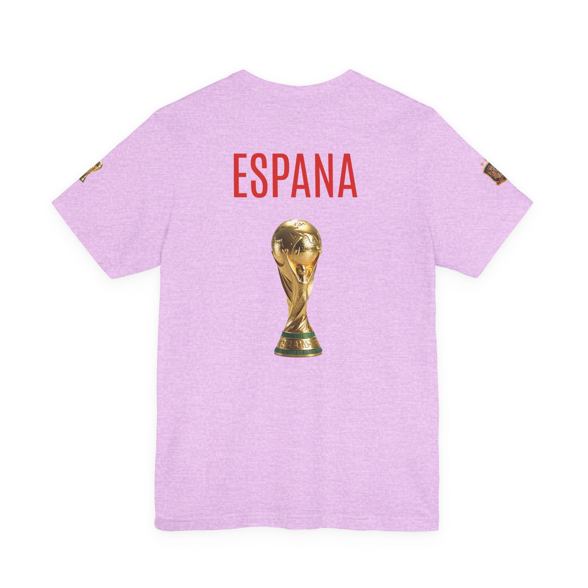 World Cup Trophy Soccer Tee Spain Crest Short Sleeve - Etna Gift